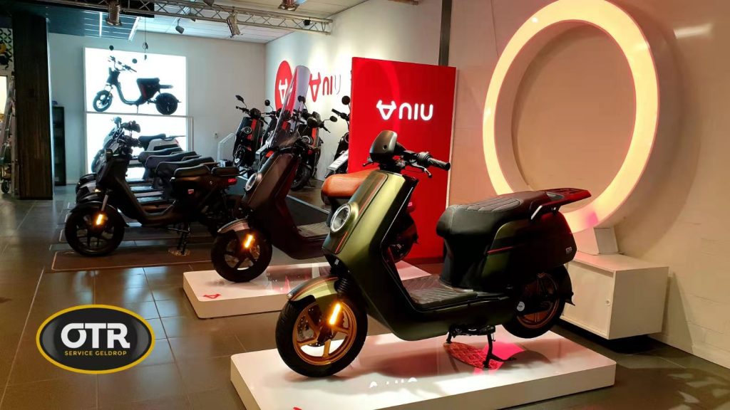NIU scooters at OTR Service store in the Netherlands