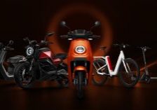 NIU products at EICMA 2021: electric motorcycle, 125cc scooter, e-bike, and kick scooters